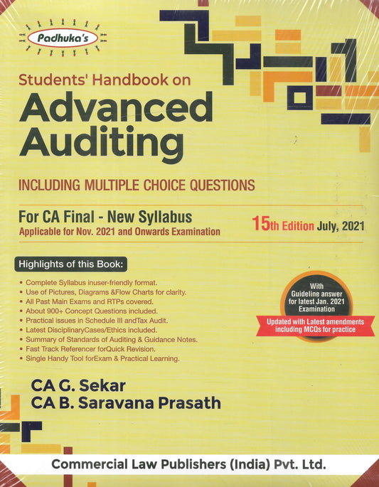 Advanced Auditing Including Multiple Choice Questions for CA Final