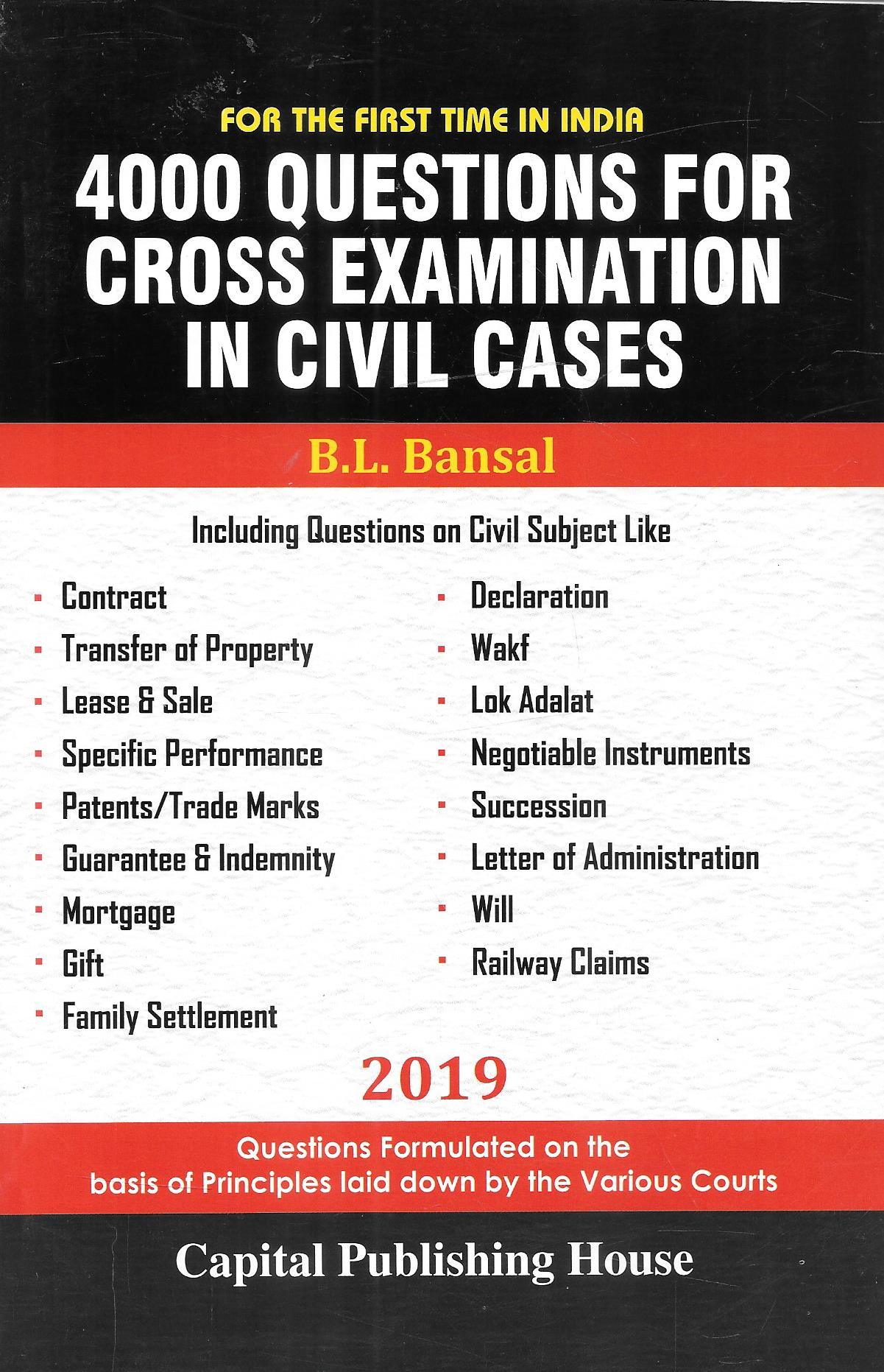 4000 Questions For Cross Examination In Civil Cases