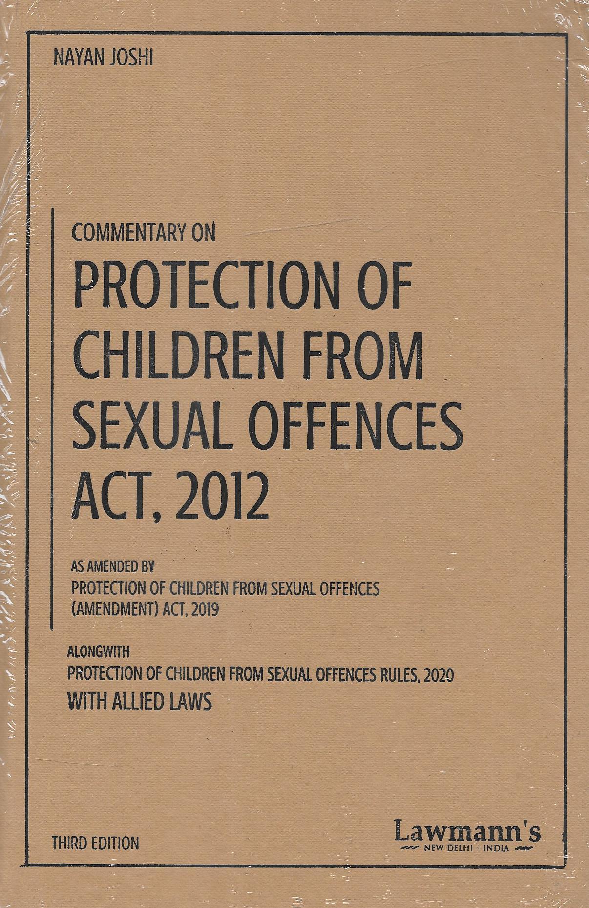 Commentary on Protection of Children from Sexual Offences Act, 2012