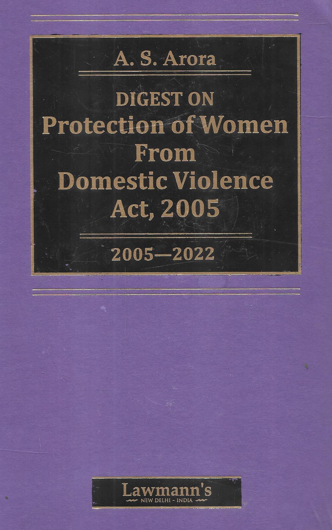 Digest on Protection of Women from Domestic Violence Act, 2005-2015 - M&J Services