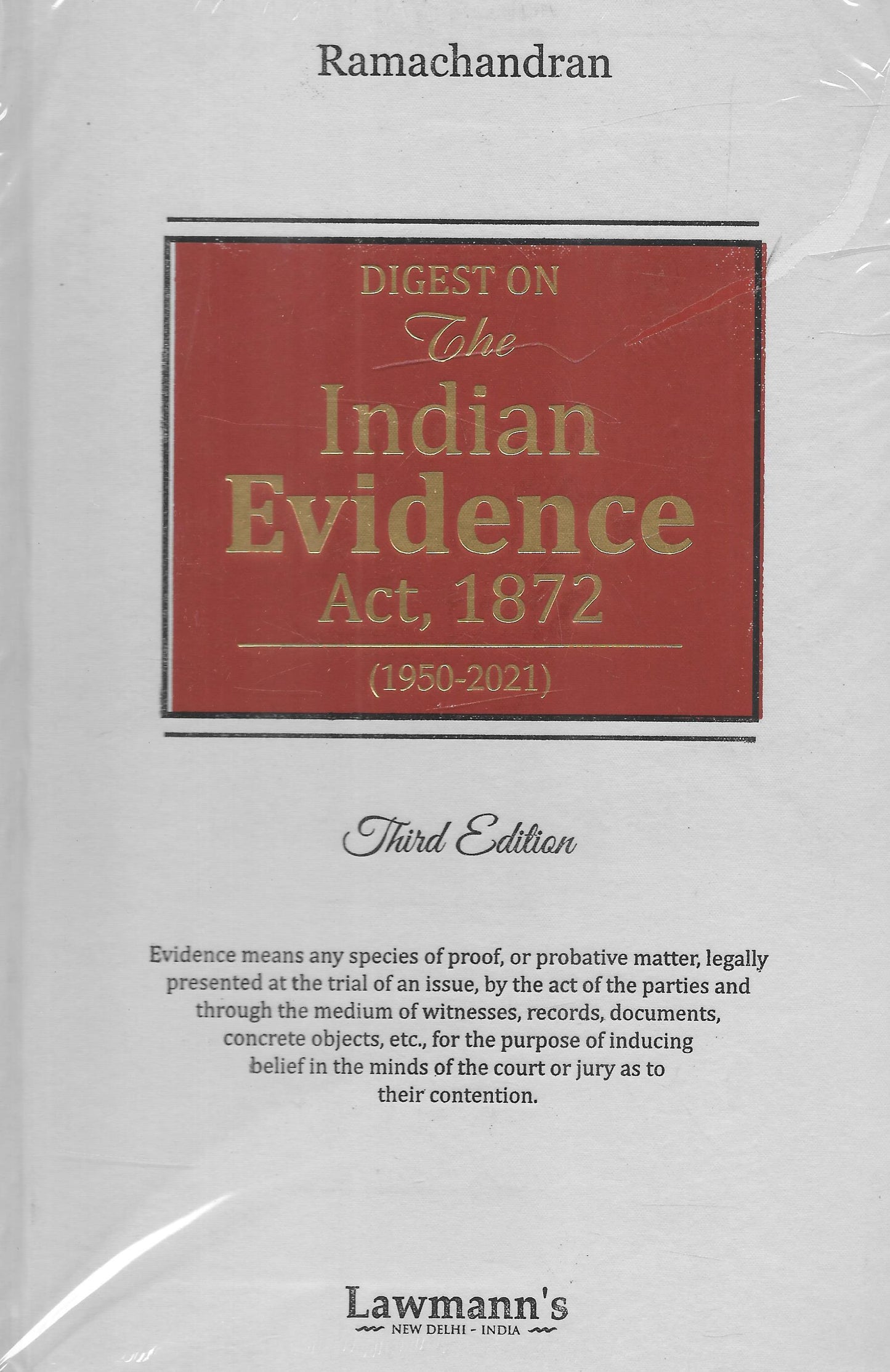 Digest on The Indian Evidence Act, 1872 (1950-2021) - M&J Services