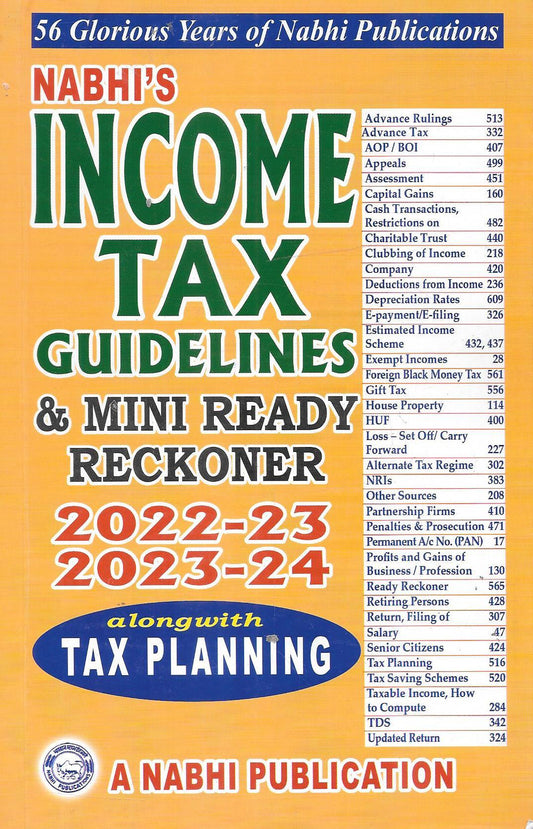 Income Tax Guidelines & Mini Ready Reckoner 2022-23 & 2023-24