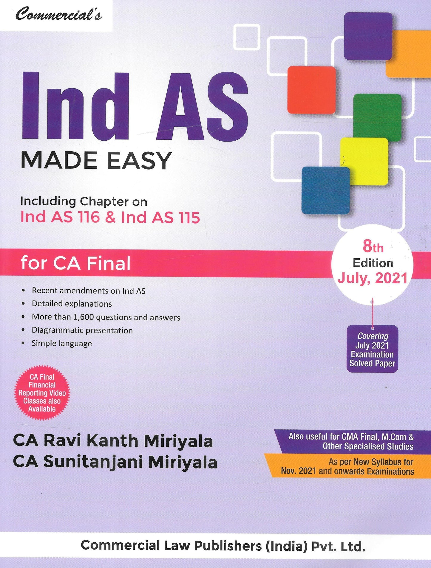 Ind AS Made Easy  Including Chapter On Ind AS 116 & Ind AS 115 for CA Final - M&J Services