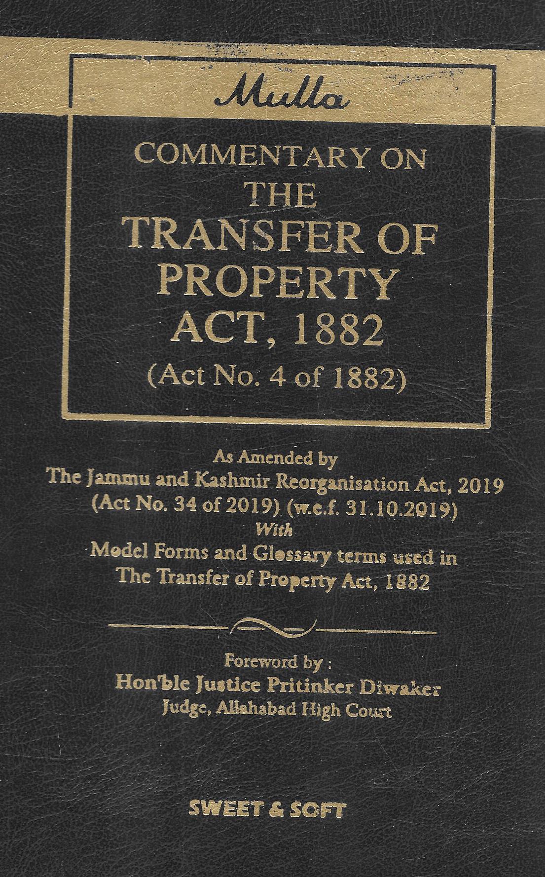 Mulla - Commentary on the Transfer of Property Act, 1882 - M&J Services