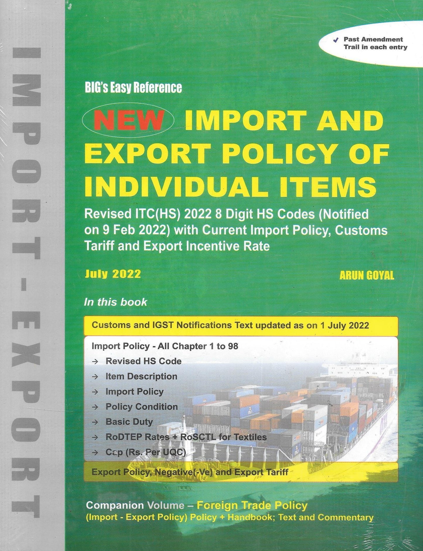 New Import Export Policy Of Individual Items