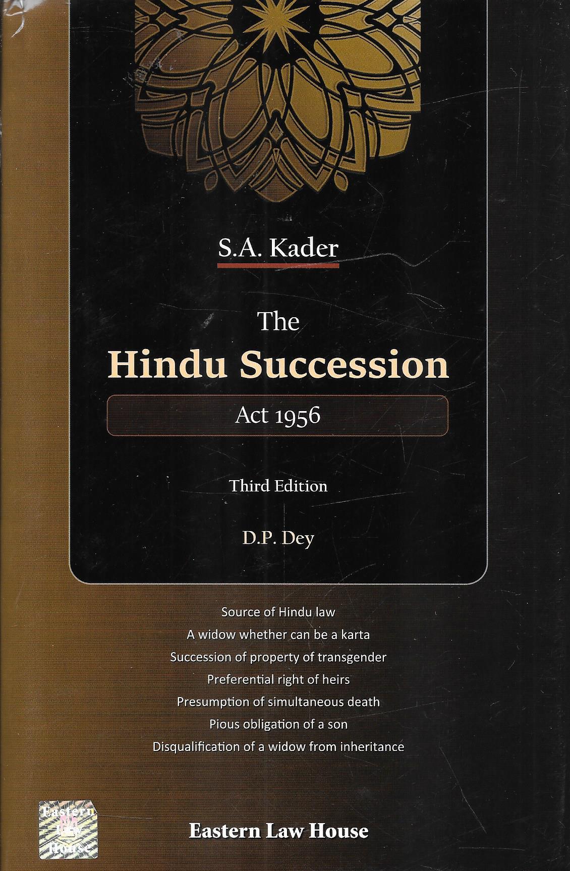 S.A Kader - The Hindu Succession Act 1956 - M&J Services