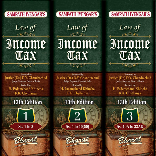 Sampath Iyengar's Law of Income Tax (13th Edition), 2022 Volumes 1 to 3