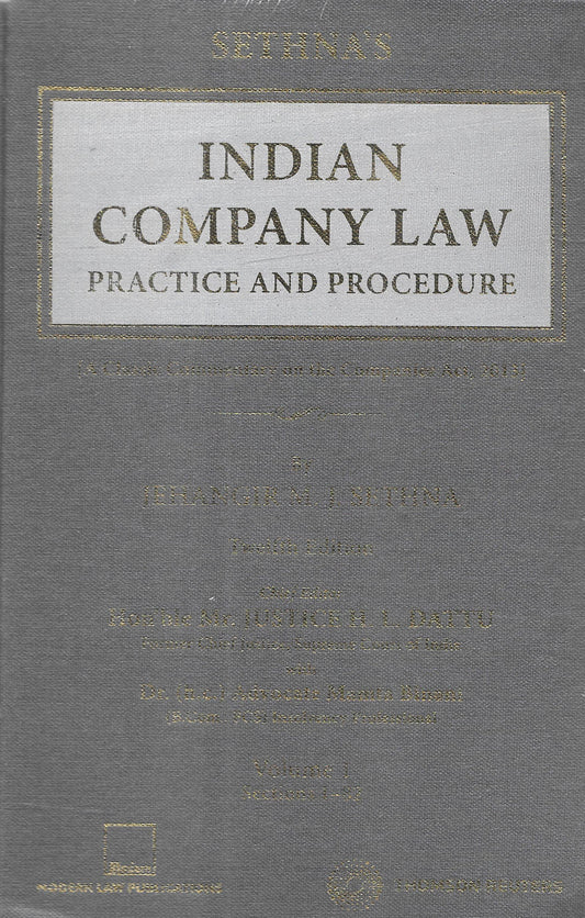 Sethna's Indian Company Law Practice and Procedure in 6 parts