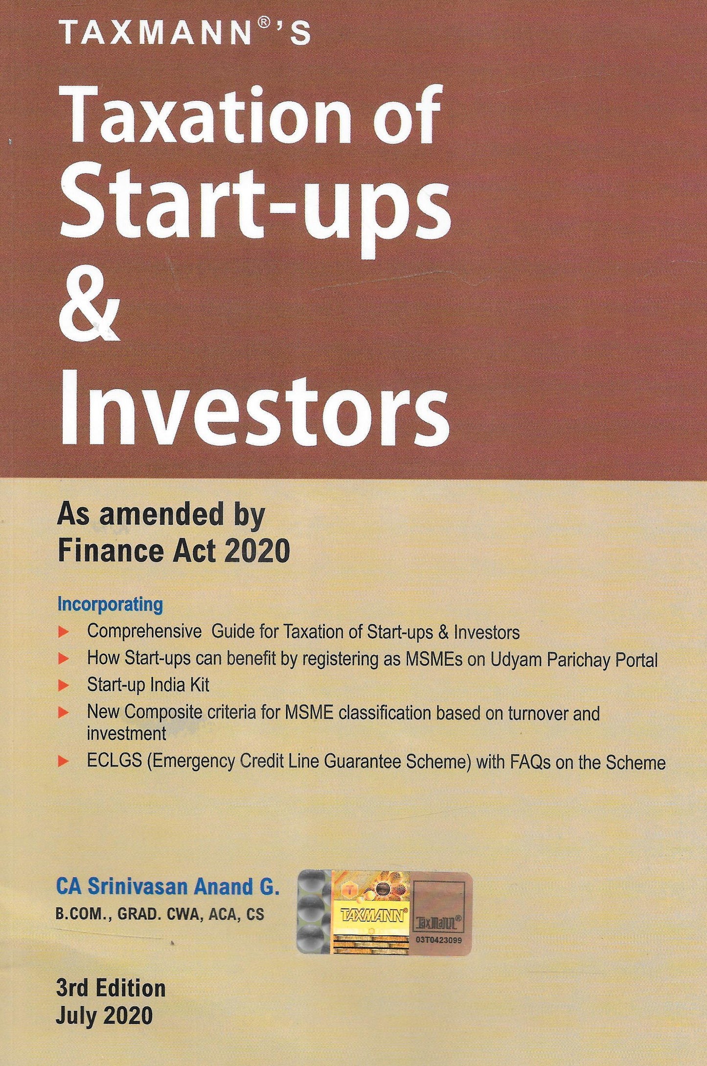 Taxation of Start-Ups & Investors as amended by Finance Act 2020