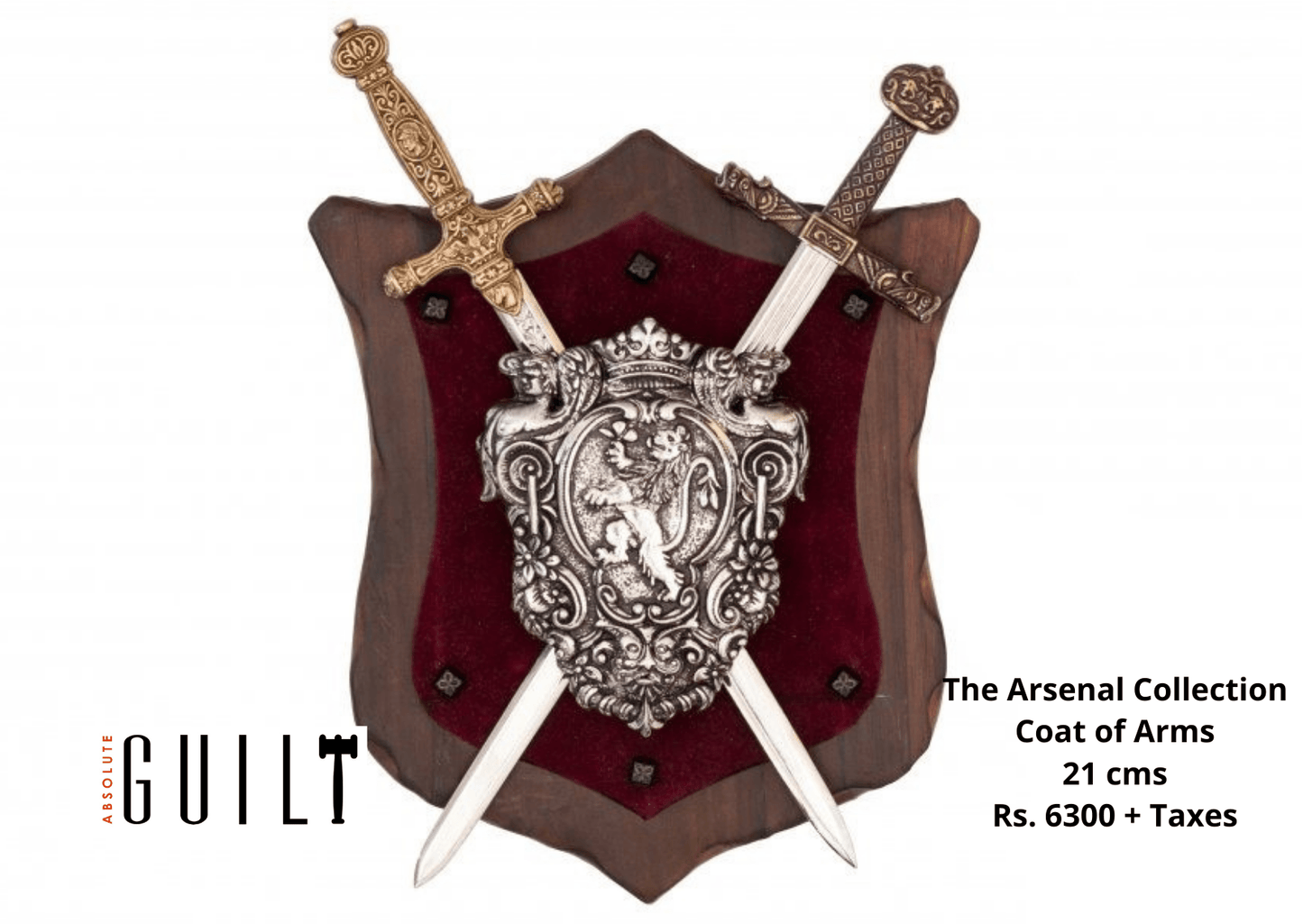 The Arsenal Collection - Panoply with coat of arms and 2 swords - M&J Services