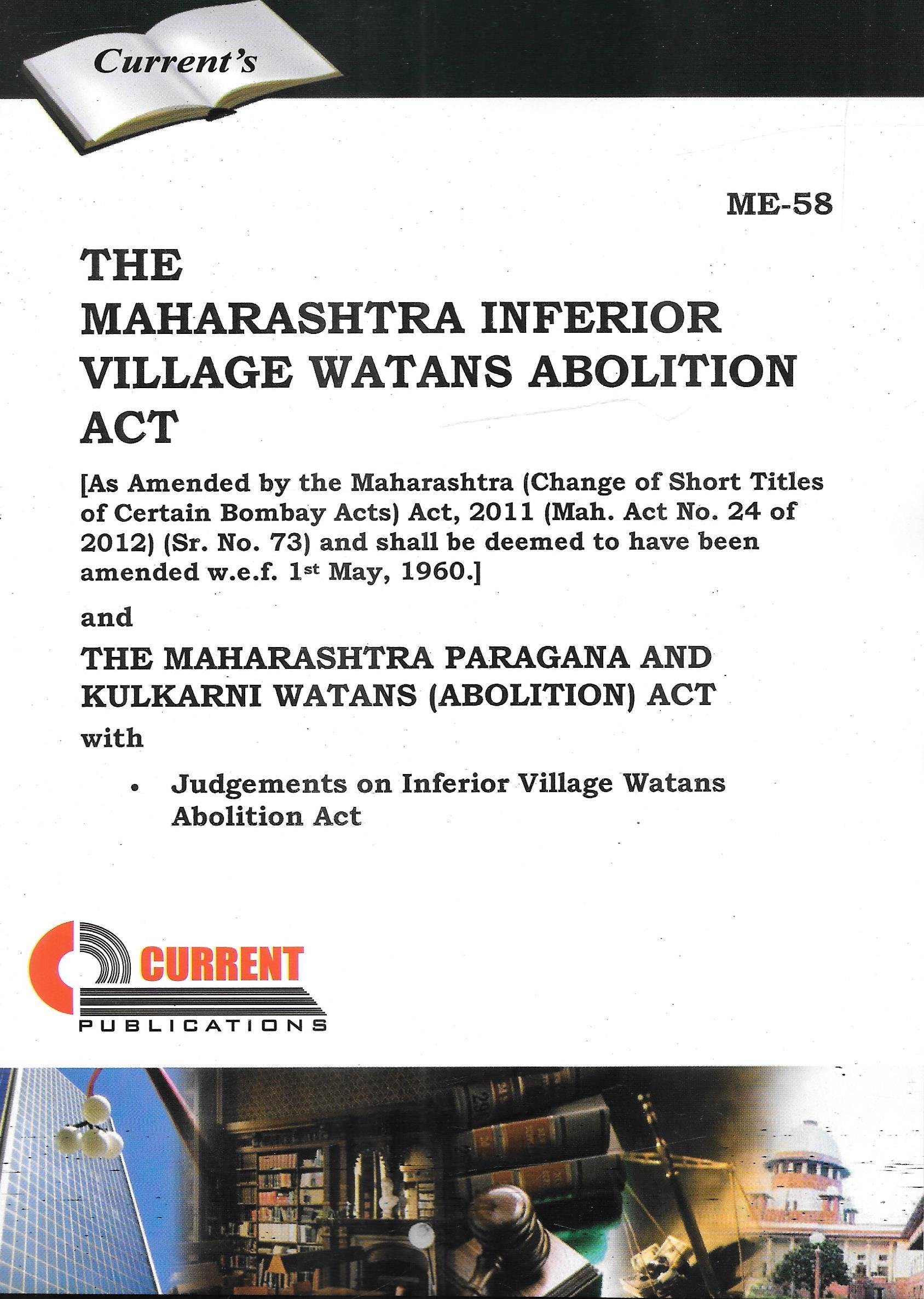 The Maharashtra Inferior Village Watans Abolition Act - M&J Services