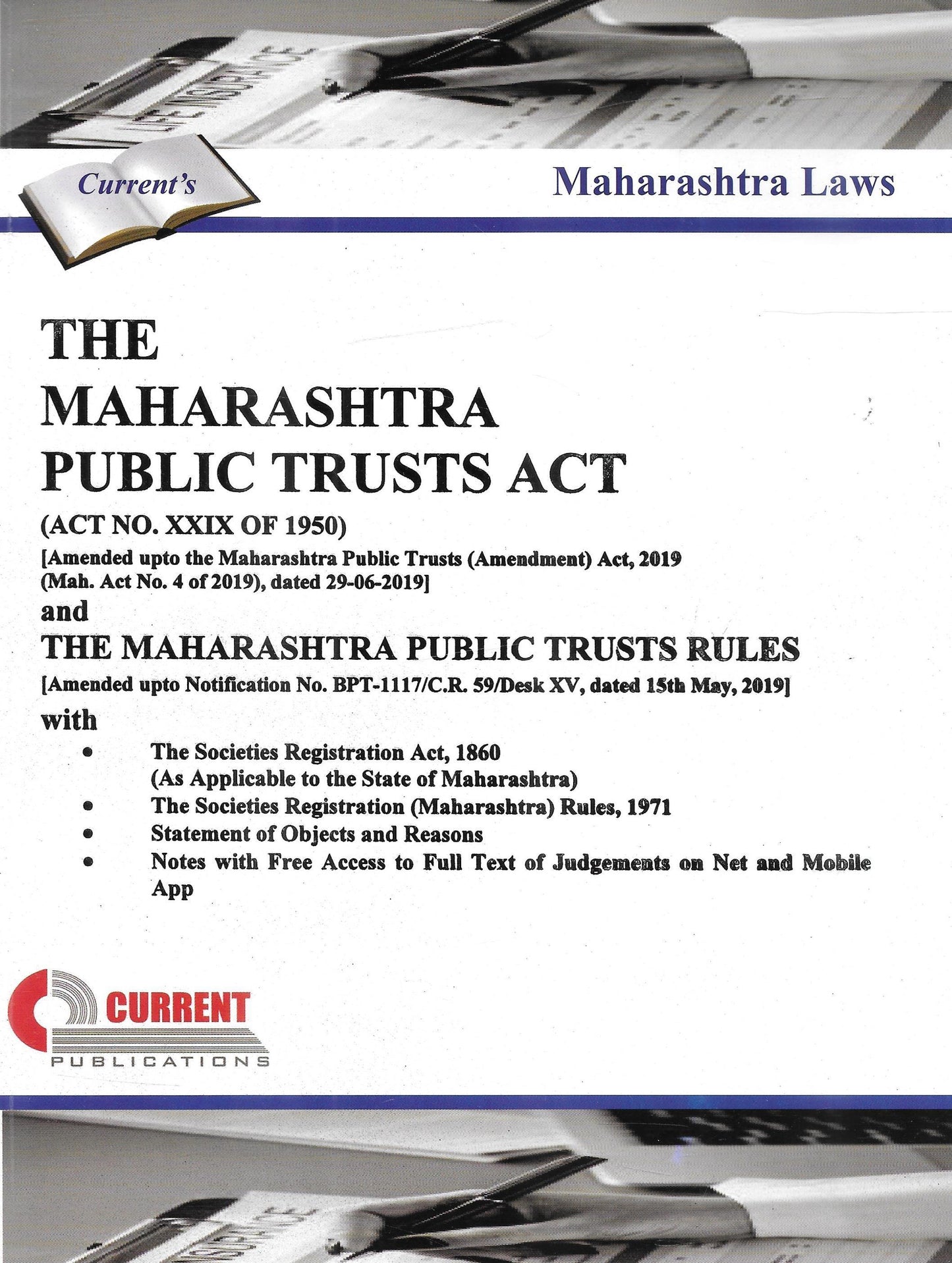 The Maharashtra Public Trusts Act with Rules