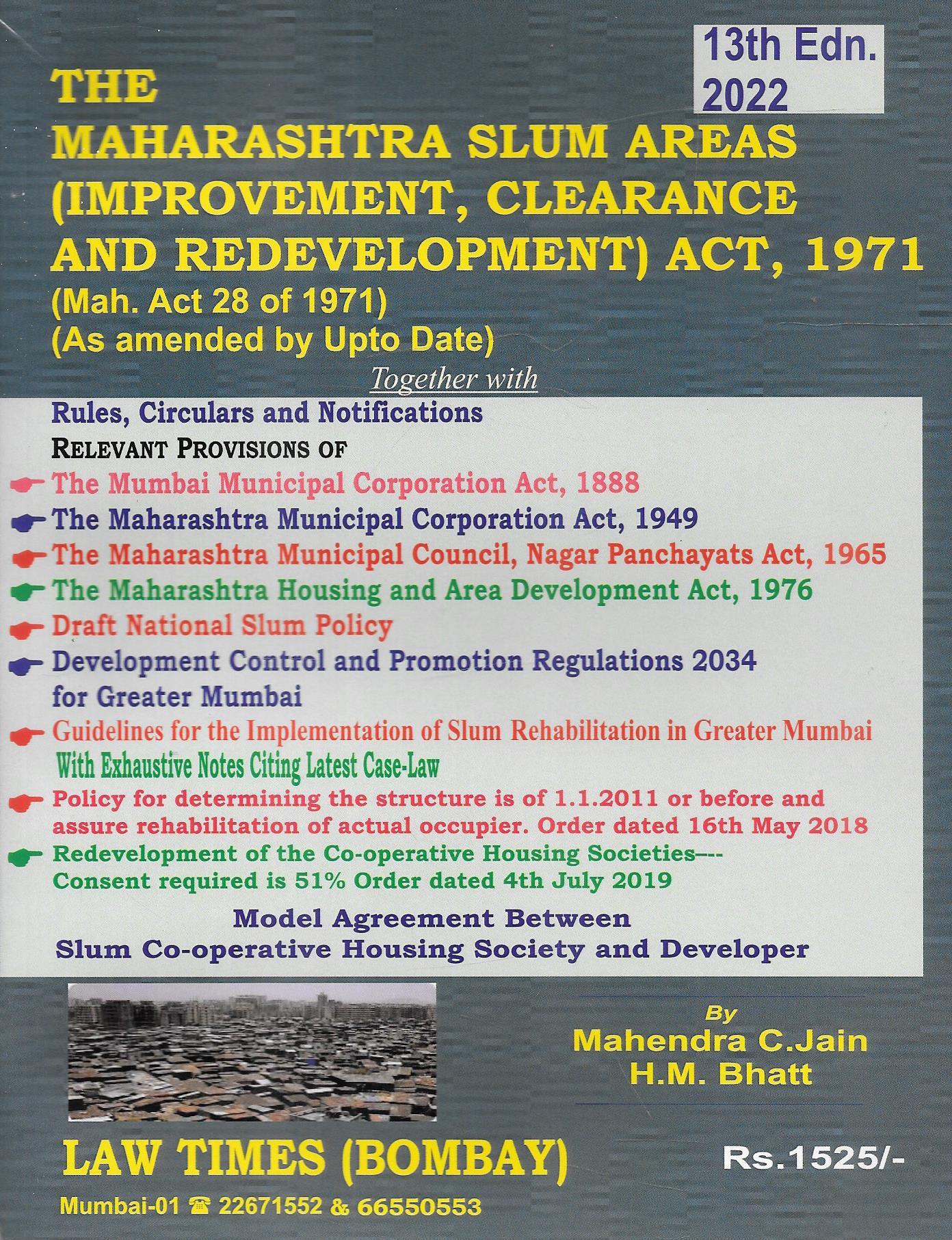 The Maharashtra Slum Areas (Improvement,Clearance And Redevelopment) Act , 1971